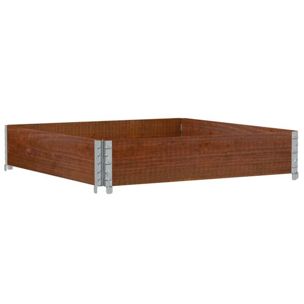 vidaXL Garden Planter Brown Solid pine wood 39.4 x 39.4 x 8.5 in