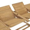 vidaXL Garden Table Natural Teak Solid Teak Wood Large Extendable