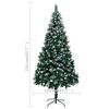 vidaXL Christmas Tree Green and white PVC, Steel, Plastic 7ft