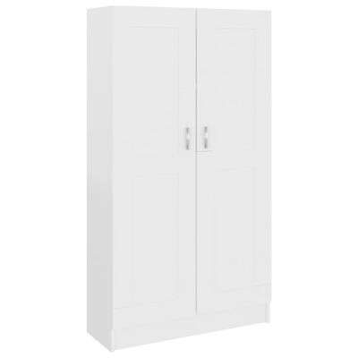 vidaXL Book Cabinet White 32.5"x12"x59.1" Engineered Wood