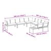 vidaXL Garden Sofa Set Black Powder-coated aluminum Large Modular
