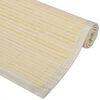 vidaXL Placemat Natural Bamboo, Polyester 11.8 x 17.7 in Non-slip