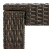 vidaXL Garden Bar Set Brown PE Rattan, Powder-Coated Steel Large
