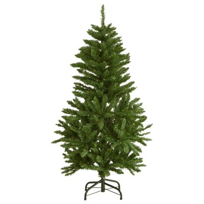 vidaXL Artificial Hinged Christmas Tree 150 LEDs & Ball Set 47.2"