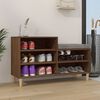 vidaXL Shoe Cabinet Brown Oak Engineered wood, Solid Eucalyptus wood