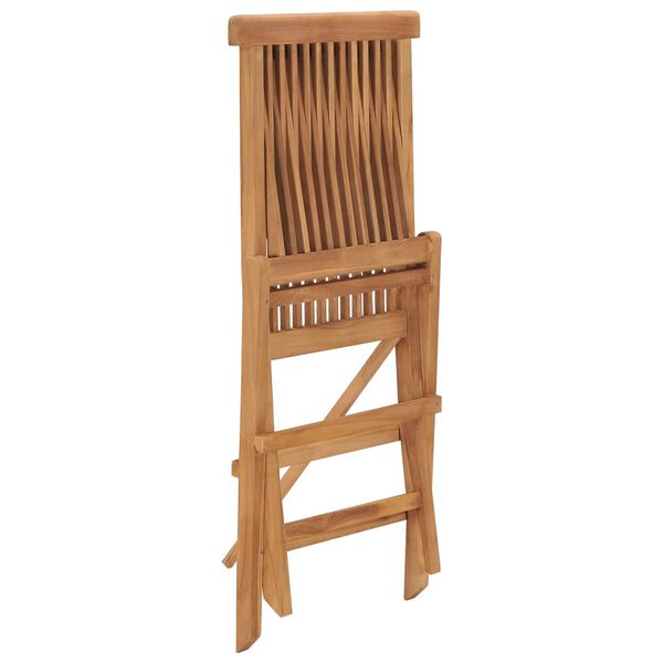 vidaXL Garden Chair Set of 8 Teak Solid Teak Wood Standard Foldable