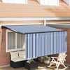 vidaXL Retractable Awning Manual Blue and anthracite 137.80" x 98.43