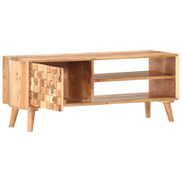 vidaXL TV Cabinet Natural Acacia Solid Acacia Wood 39.4 x 13.8 x 15.7 in