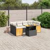 vidaXL Garden Sofa Set Black, Cream White