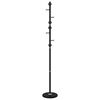 vidaXL Coat Stand Black Powder-coated iron, marble 69.3 in tall Durable