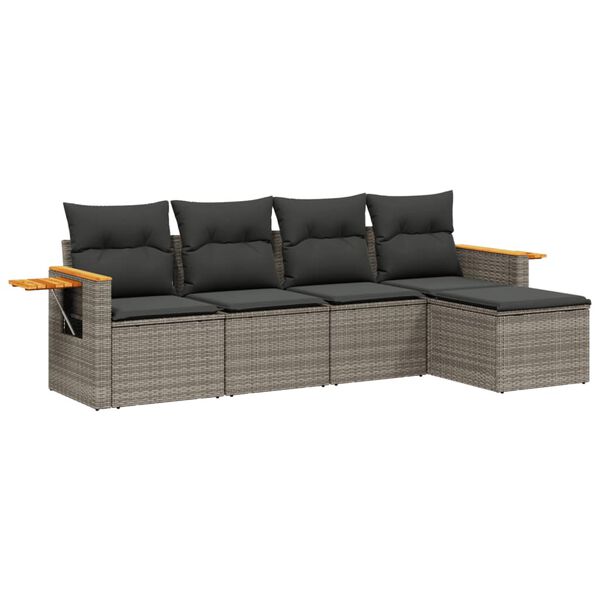 vidaXL Garden Sofa Set Gray