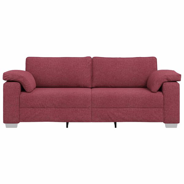 vidaXL Sofa Wine Red 86.22 x 30.31 x 32.28 in Fabric