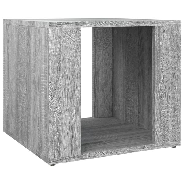 vidaXL Bedside Table Gray Sonoma Engineered Wood Medium Bedside Table