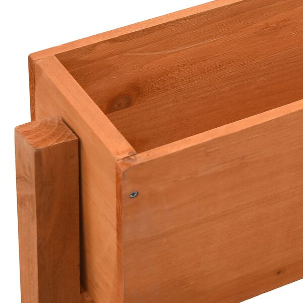 vidaXL Planter Orange Solid Firwood Medium Foldable Planter