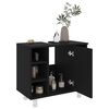 vidaXL Bathroom Furniture Set Black Engineered wood Medium