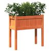 vidaXL Garden Planter Set of 2 Wax Brown Solid pine wood Medium