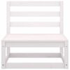 vidaXL Garden Lounge Set White Solid Pine Wood Medium Modular