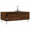 vidaXL Coffee Table Brown Oak Engineered Wood, Metal Medium Coffee Table
