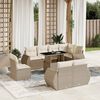 vidaXL Garden Sofa Set Beige