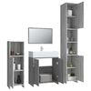 vidaXL Bathroom Furniture Set Grey sonoma Engineered wood Standard