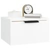 vidaXL Wall-mounted Bedside Cabinet White Engineered wood Small