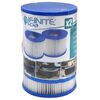 Infinite Spa Filter Accessory Set of 2 Blue and white Synthetic fiber