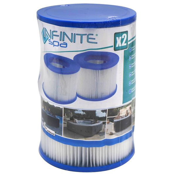 Infinite Spa Filter Accessory Set of 2 Blue and white Synthetic fiber