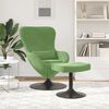 vidaXL Egg Chair with Footstool Light Green 24.80 x 28.74 x 35.43 in