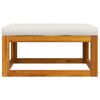 vidaXL Footstool Cream white Solid Acacia wood 26.8 x 26.8 in Durable