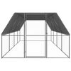 vidaXL Chicken Cage Silver Galvanized Steel 9.8x26.2x6.6 feet