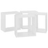 vidaXL Cube Shelf Set of 4 White Engineered wood 10.2 in square