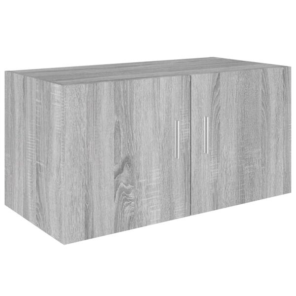 vidaXL Wall Mounted Cabinet Grey Sonoma Engineered wood Standard Modern