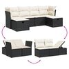 vidaXL Garden Sofa Set Black Poly Rattan Large Modular Garden Sofa Set