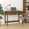 vidaXL Desk Honey brown Solid pine wood Medium Desk Rectangular
