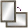 vidaXL Bathroom Mirror Grey Solid mango wood Medium Durable