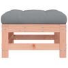 vidaXL Garden Footstool Wood: Natural, Cushion: Grey Solid Douglas wood