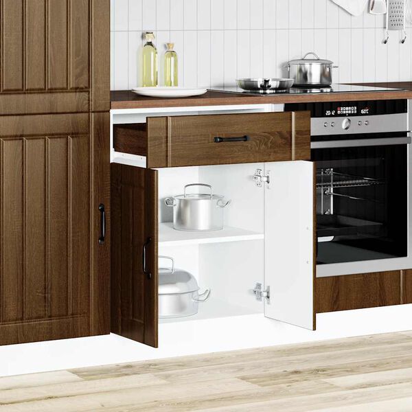 vidaXL Kitchen Base Cabinet Brown oak Engineered wood Medium