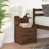 vidaXL Bedside Cabinet Brown Oak Engineered Wood 15.7x14.4x24.4 in