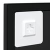 vidaXL Wall Mirror Black Metal, Glass Medium Wall mounting Wall Mirror