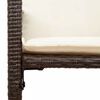 vidaXL Patio Bar Stool Brown PE rattan, Powder-coated steel Standard