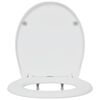 vidaXL Toilet Seat White 17.64 x 14.69 x 1.65 in Duroplast