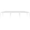 vidaXL Party Tent White Polyethylene roof and steel frame 10x30 feet