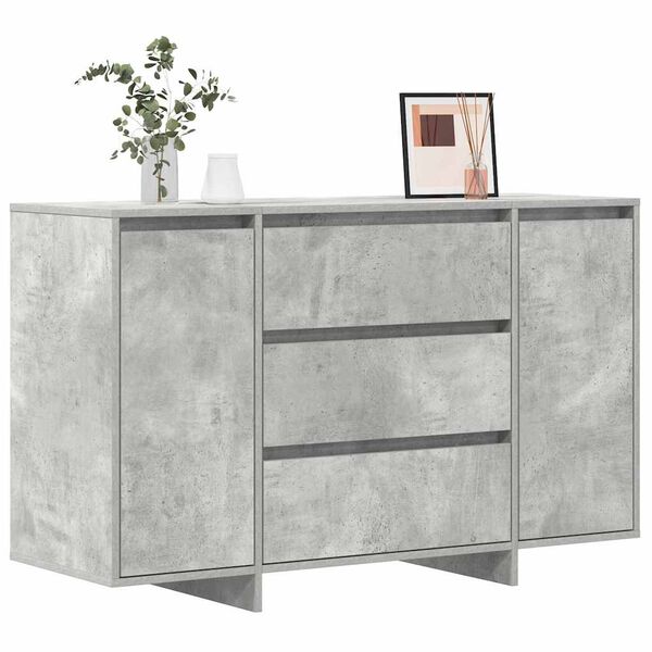 vidaXL Sideboard with Drawer Concrete Grey 47.24 x 16.14 x 29.53 in