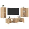 vidaXL TV Wall Unit Sonoma Oak Engineered Wood Large TV Wall Unit