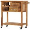 vidaXL Kitchen Trolley 31.5"x17.7"x35.8" Solid Wood Acacia