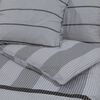 vidaXL Duvet Cover Set Set of 2 Grey 100% Cotton 86 x 94 in