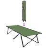 vidaXL Folding Camping Bed Folding Green 81.10 x 29.92 x 29.13 in