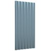 vidaXL Roof Panels 12 pcs Galvanized Steel Gray 31.5"x14.2"