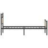 vidaXL Bed Frame Sonoma oak Engineered wood and steel Twin Bed Frame