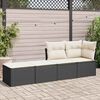 vidaXL Garden Sofa Set Black, Cream White